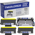 Compatible TN620 Toner Cartridge and DR620 Drum Unit 4-Pack H6817
