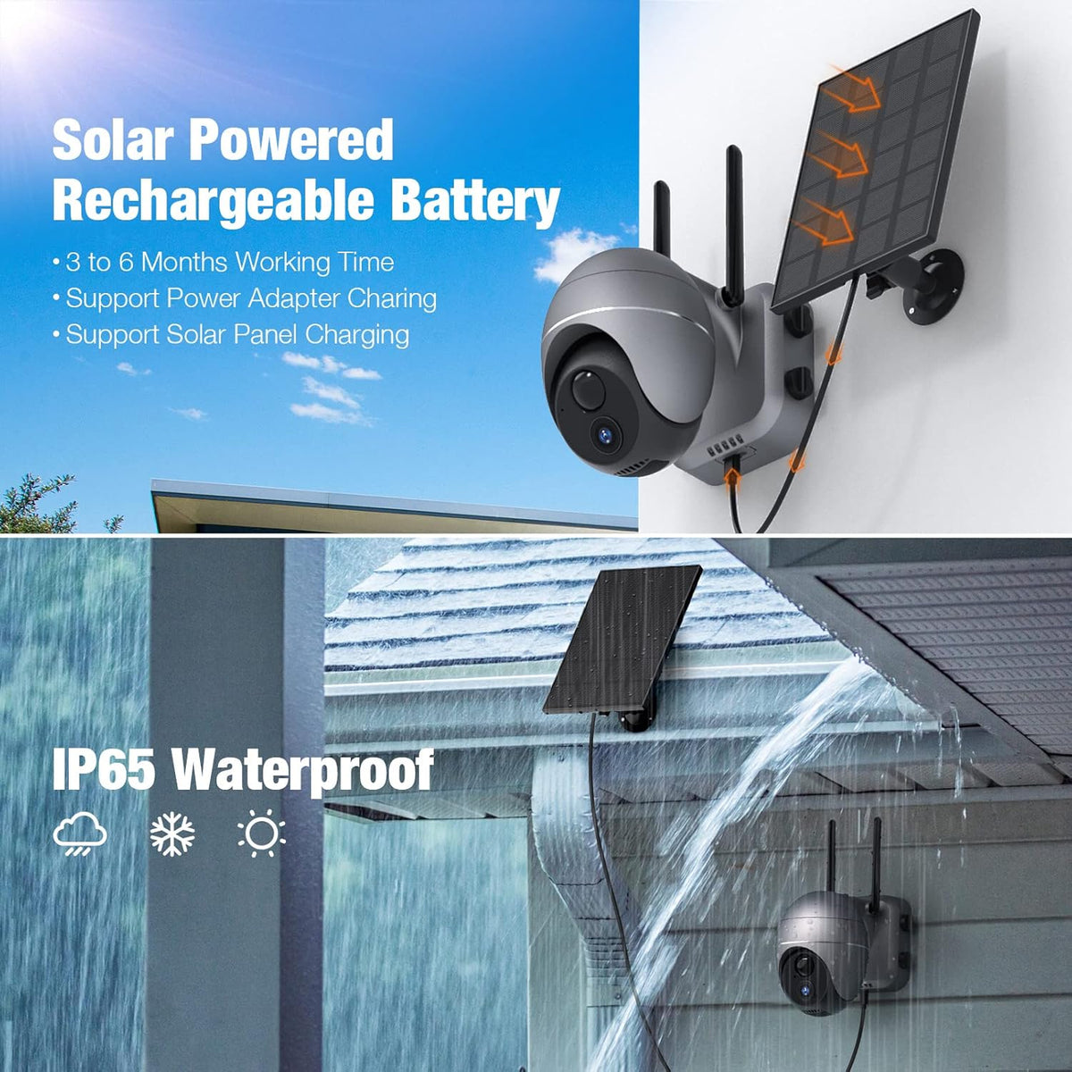 1080P Solar Powered Wireless Outdoor Security Camera L55974