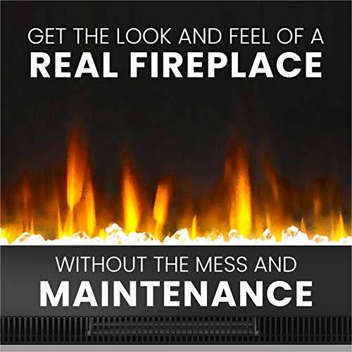 42 in. Black Wall-Mount Electric Fireplace T739