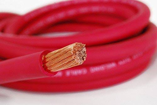 100 ft 2 Gauge Copper Wire Red W216