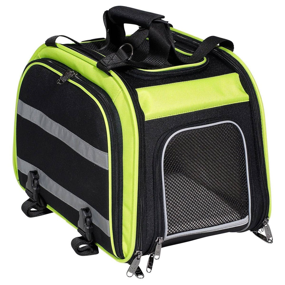 Pink Black Expandable Rear Pet Carrier Basket B8495