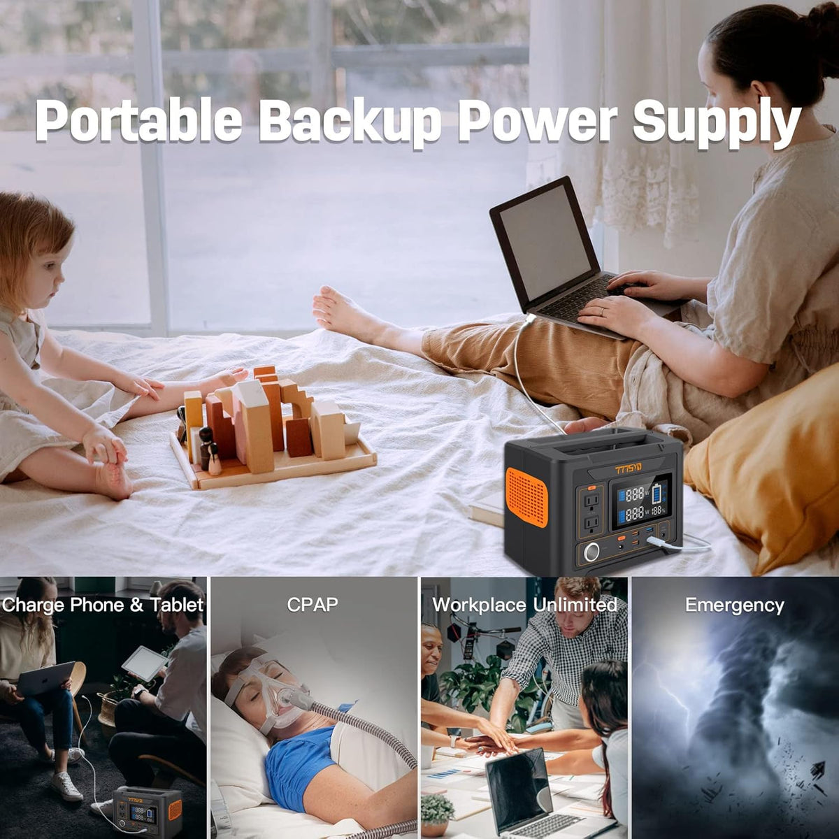 Portable Power Station 300W 416Wh Lithium Battery P75155