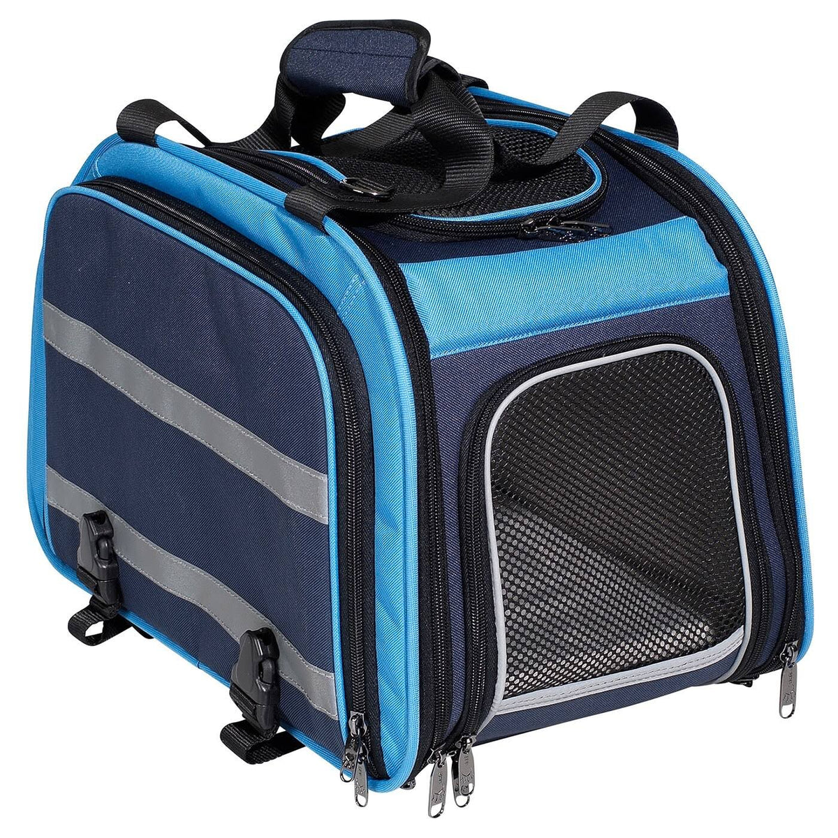 Pink Black Expandable Rear Pet Carrier Basket B8495