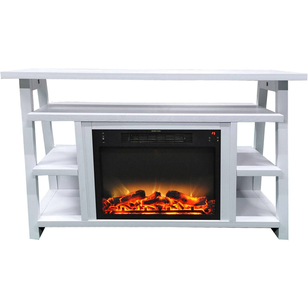 32-in. Electric Fireplace Mantel with Log Insert N706383