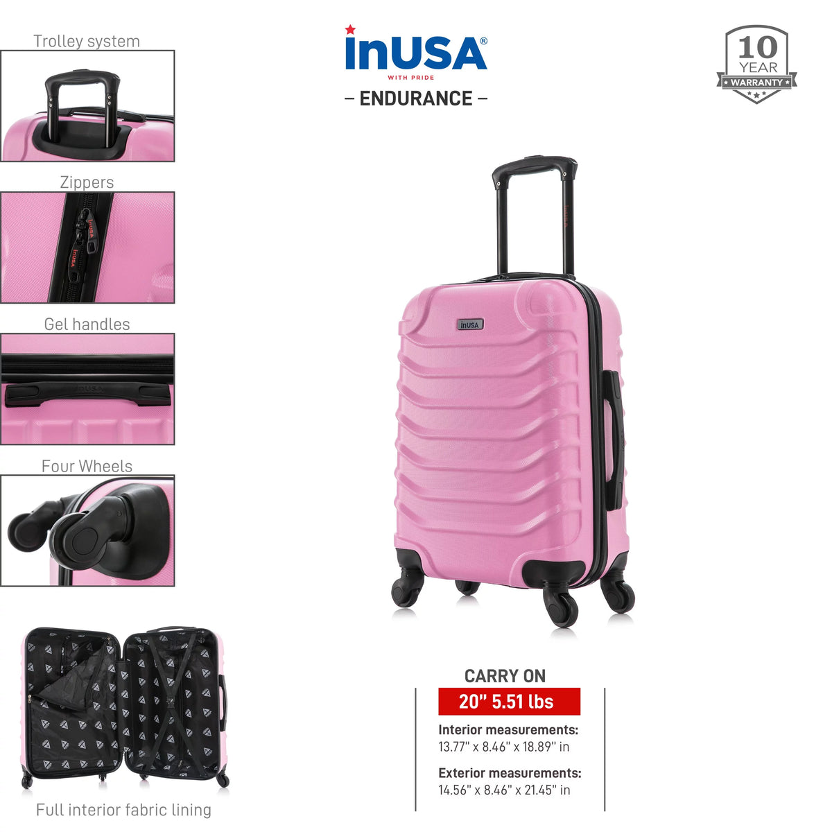 20" Hardside Lightweight Luggage with Spinner Wheels Y2827