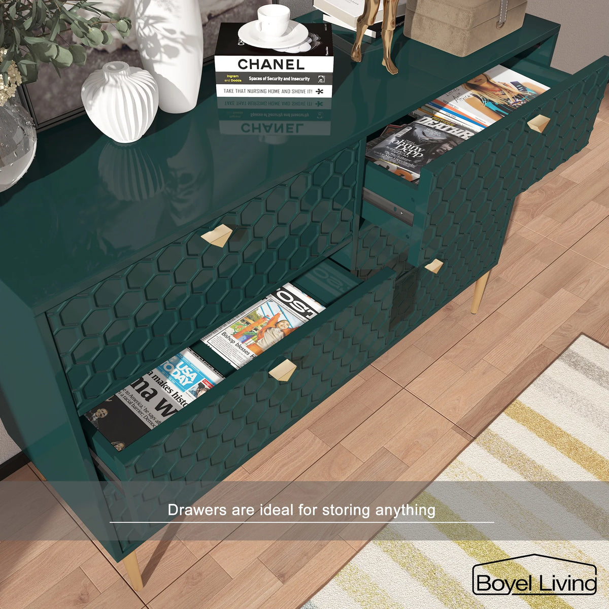 6 Drawer MDF Wood Dresser B6279