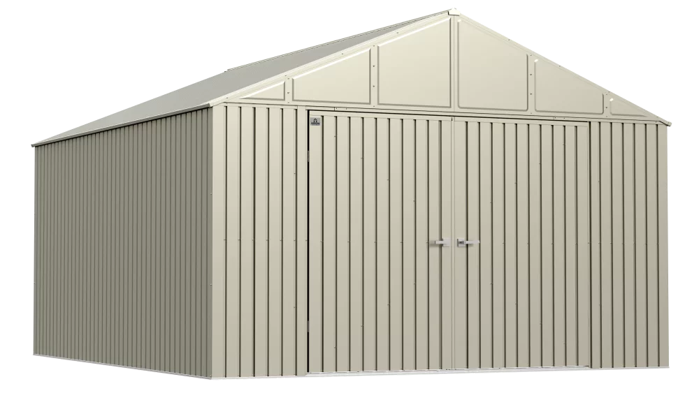 Steel Storage Shed 12x14 Cool Grey S262108