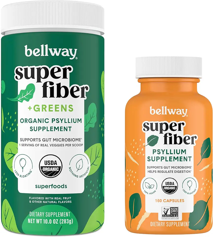 Super Fiber Powder + Greens Super Fiber Capsules R3271