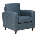 Navy Blue Faux Leather Club Chair P73481