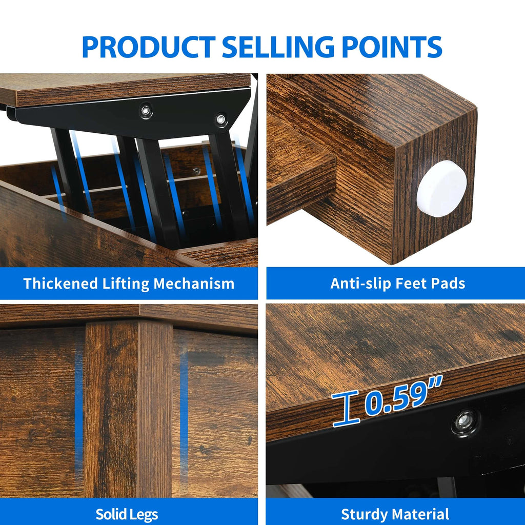 Lift Top Coffee Table with Storage S710399