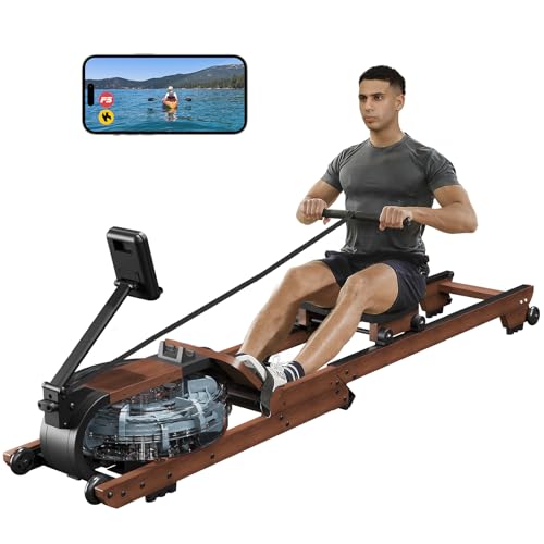 Foldable Water Rowing Machine 350 LBS with LCD Monitor R964659