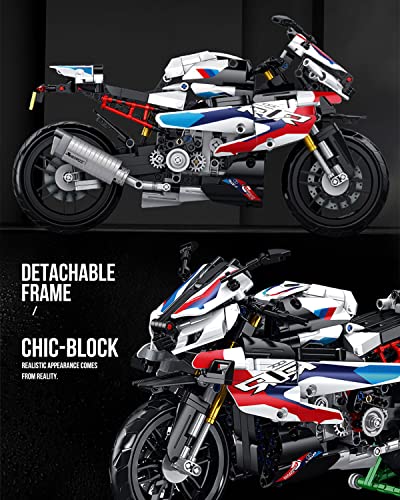 Motorcycle Model Building Blocks Set, 912 Pieces A515