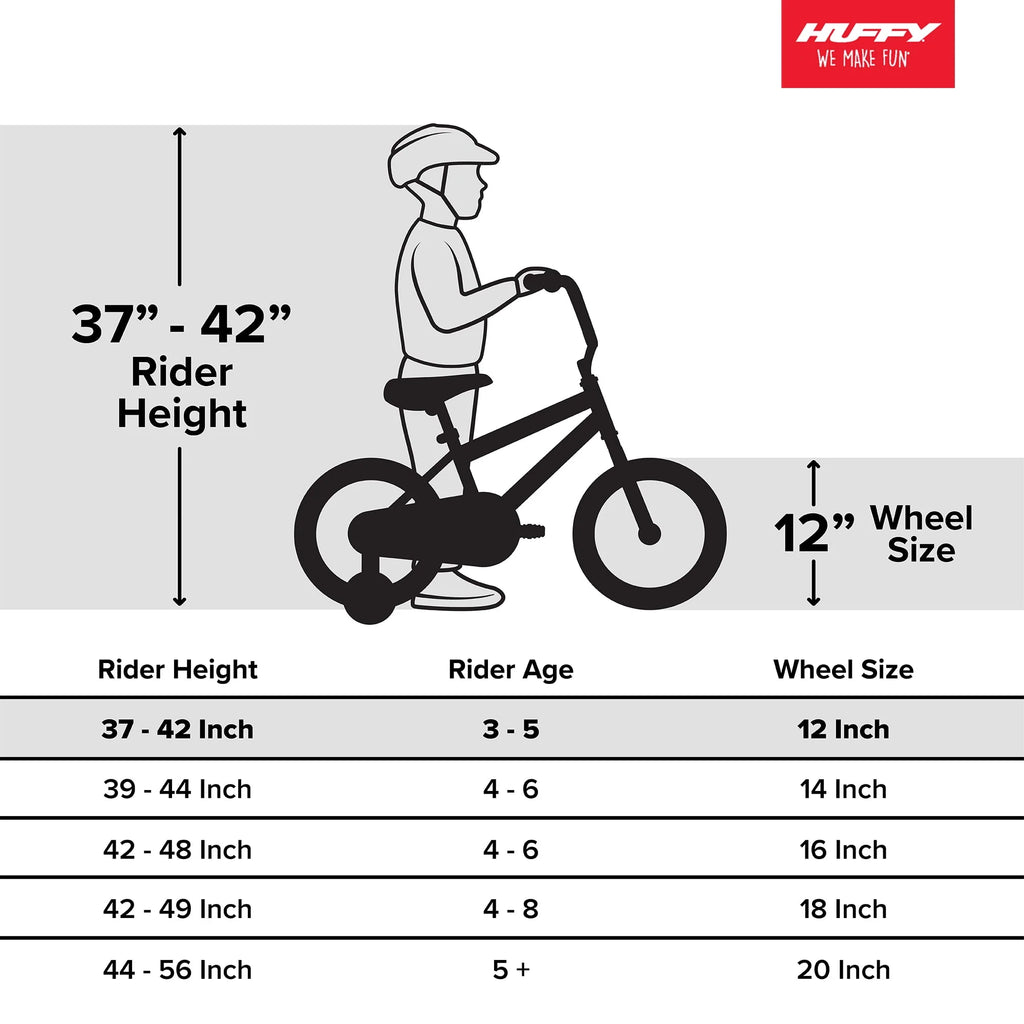 12 in. White Kids Bike U5839