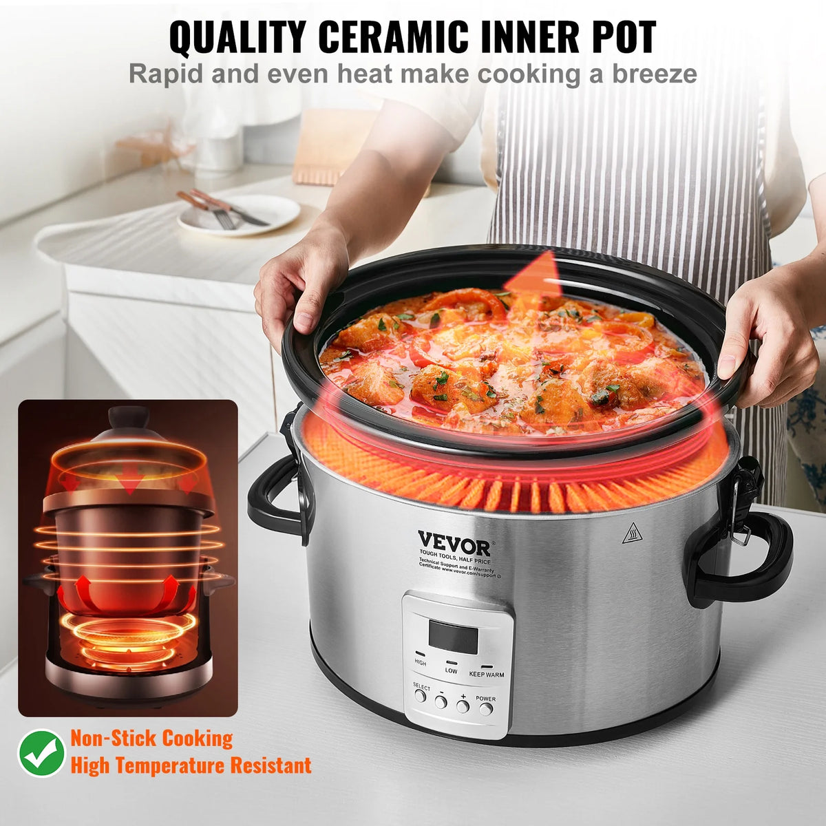8QT Electric Slow Cooker L137375