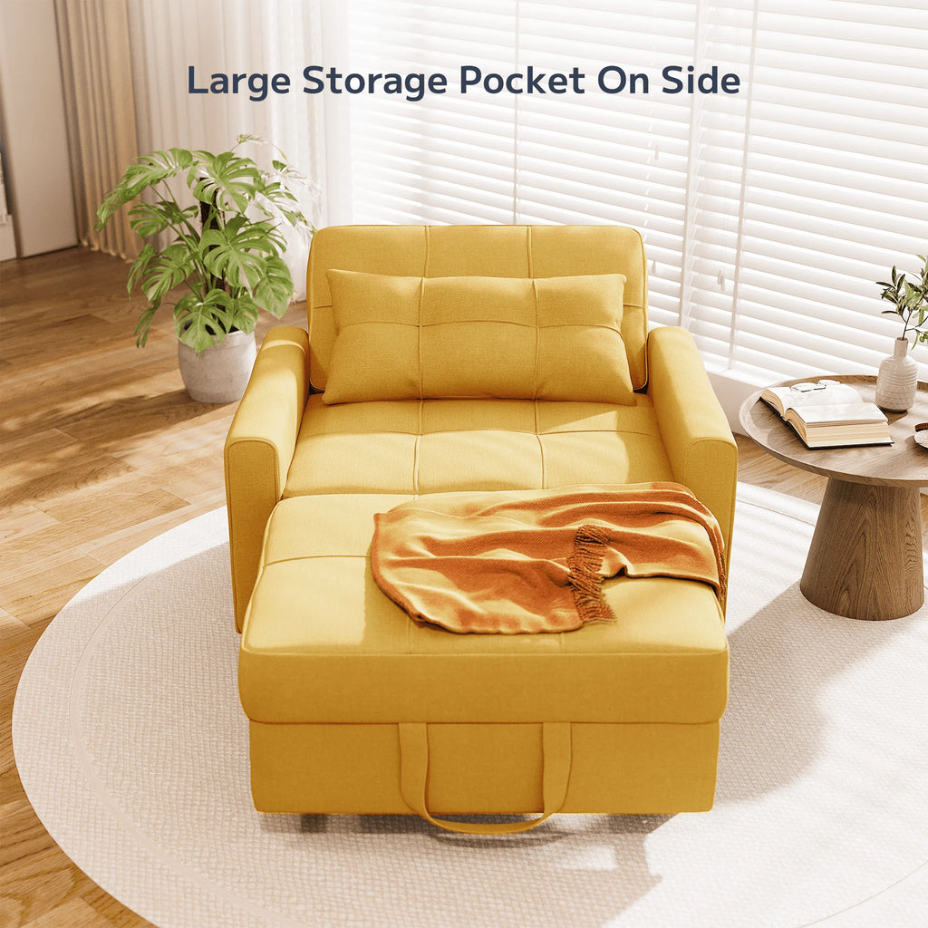 Light Gray 3 in 1 Convertible Sleeper Sofa K840125