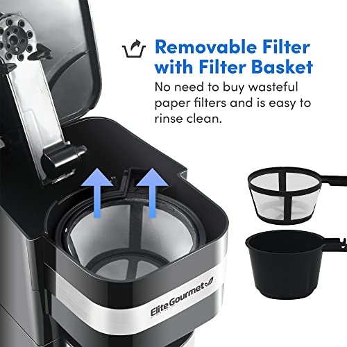 Iced/Hot Coffee Maker, 8, 10 or 12oz Pours, Black/Stainless-Steel U651