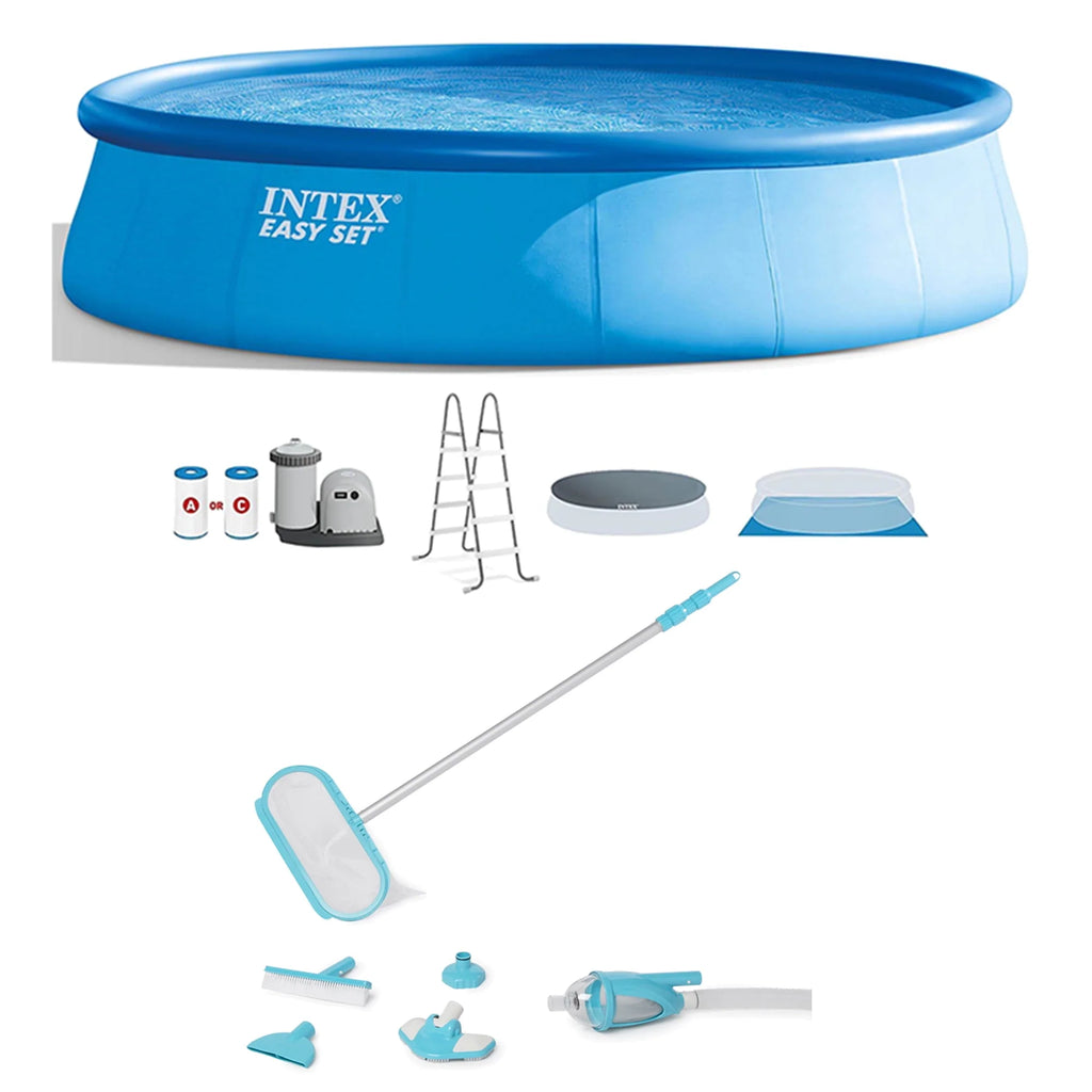 18'x48 Inflatable Pool with Pump, Ladder & Maintenance Kit W530