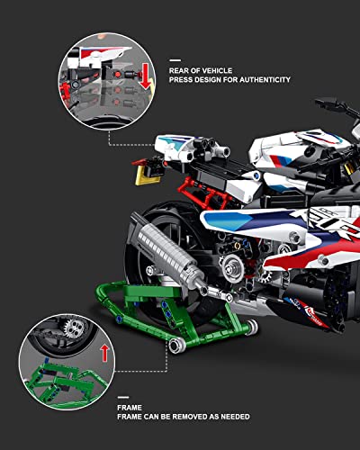 Motorcycle Model Building Blocks Set, 912 Pieces A515