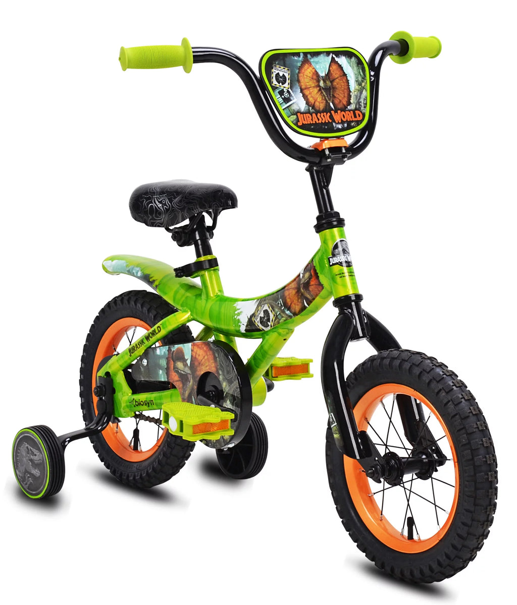 Green and Orange 12-inch Boy's Bicycle with Training Wheel U4220