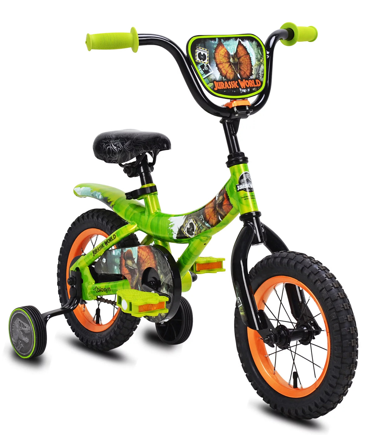 Green and Orange 12-inch Boy's Bicycle with Training Wheel U4220