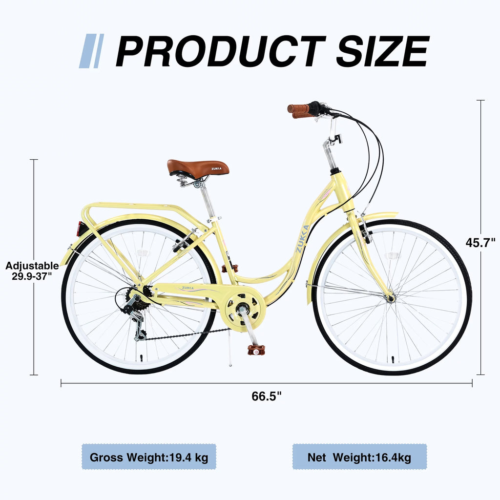 26 Inch 7 Speed Steel Frame Cruiser Bike S89269