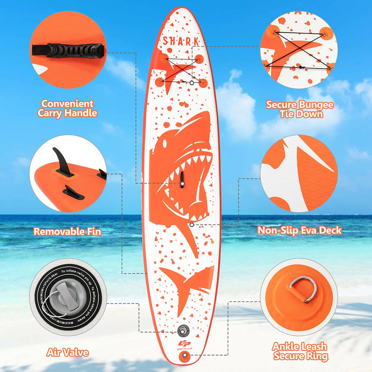 11' Inflatable Stand Up Paddle Board N381