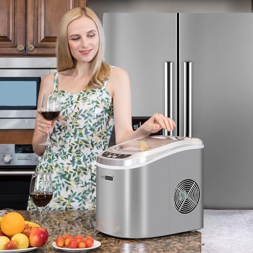 Portable Countertop Automatic Ice Cube Maker with Hand Scoop J170