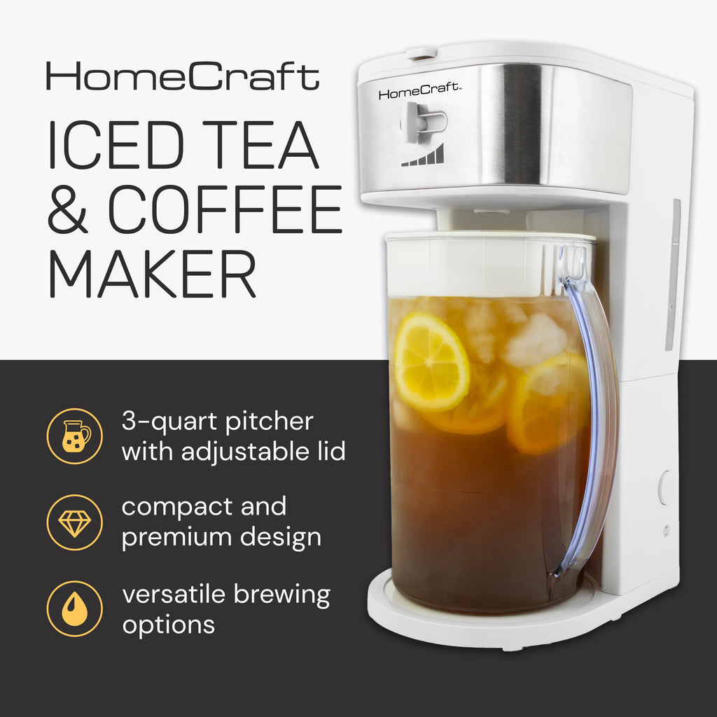 White 3-Quart Iced Tea and Iced Coffee Brewing System K455031