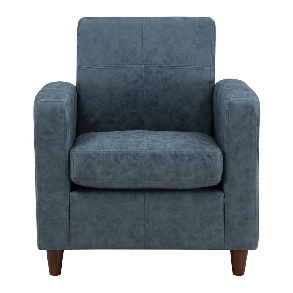 Navy Blue Faux Leather Club Chair P73481