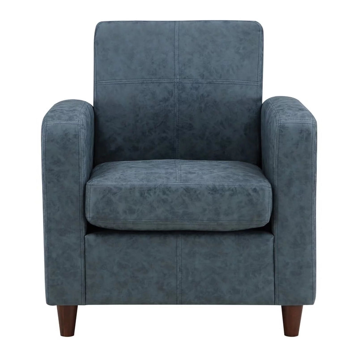 Navy Blue Faux Leather Club Chair P73481