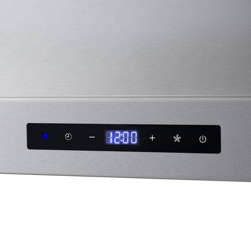 30 in. Stainless Steel Ductless Wall Mount Range Hood with Carbon Filter Kit M327897