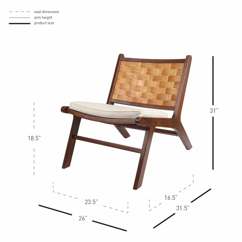 Cinnamon Brown Wood Accent Chair Y29288