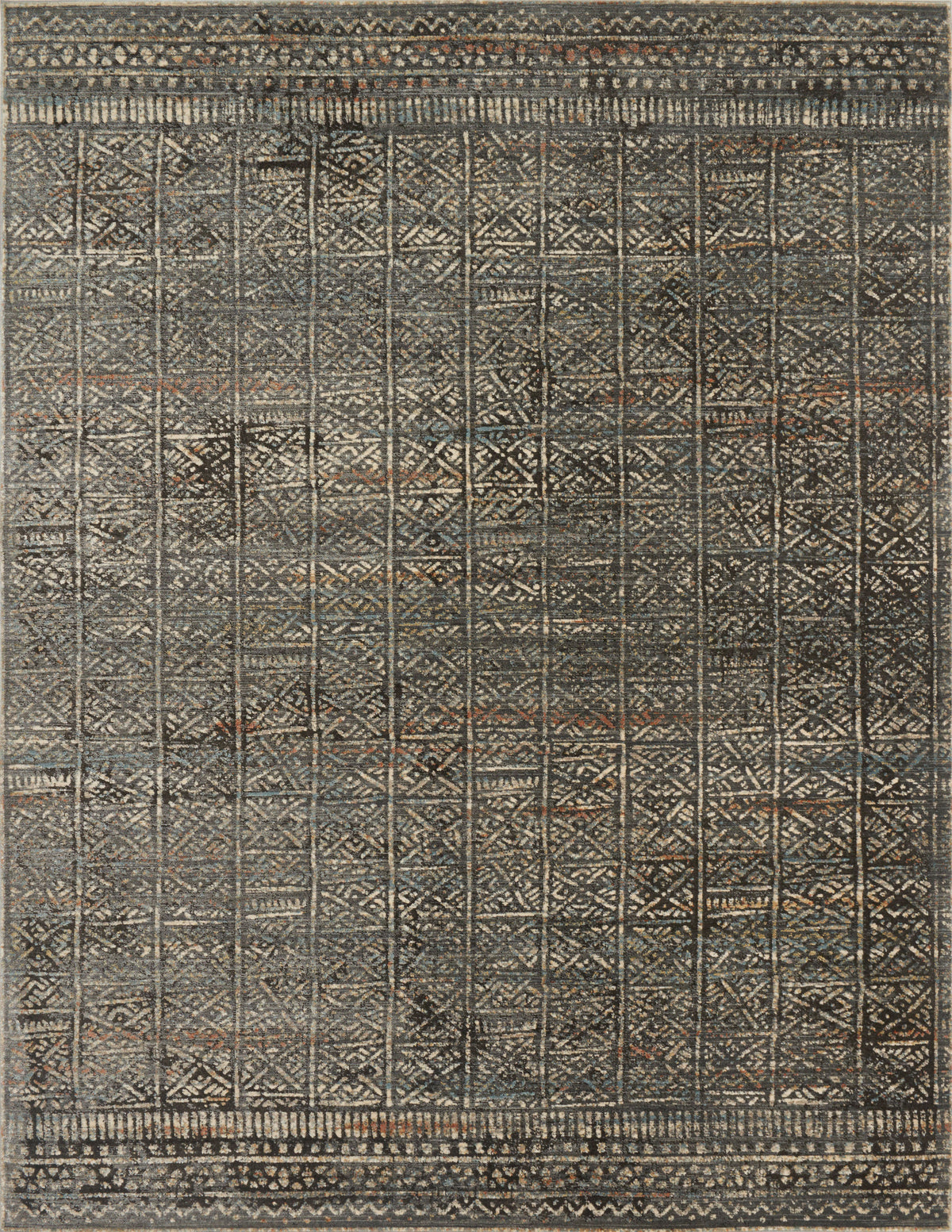 Charcoal Silver Rug F403