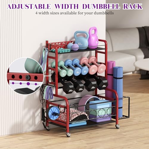 Dumbbell Rack with Wheels N19279