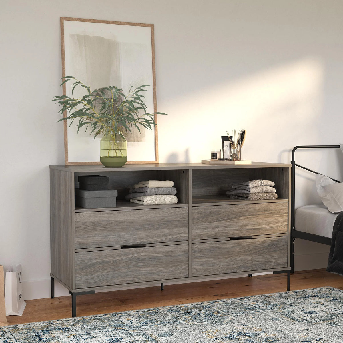 Weathered Oak Wide Dresser C488153