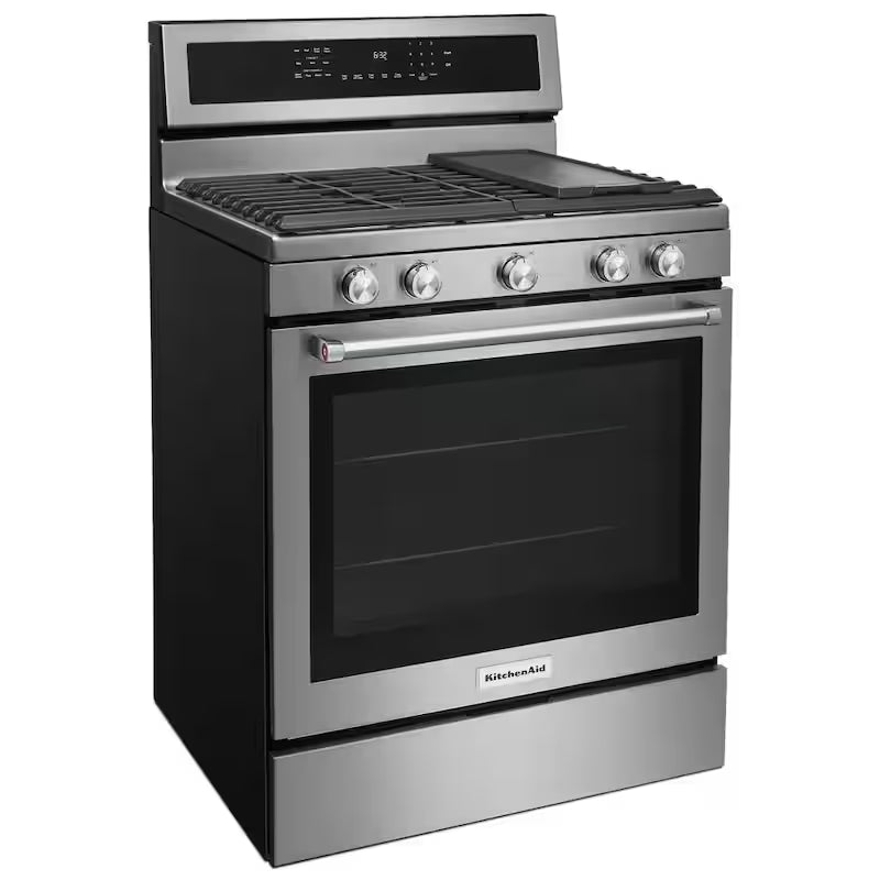 5.8 cu. ft. Gas Range with Self-Cleaning Oven in Stainless Steel P1696