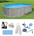 12-ft x 24-ft Oval 52-in Deep Metal Wall Swimming Pool W8200