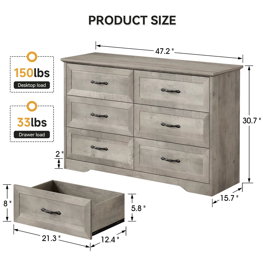 5 Drawer Wood Dresser N217215