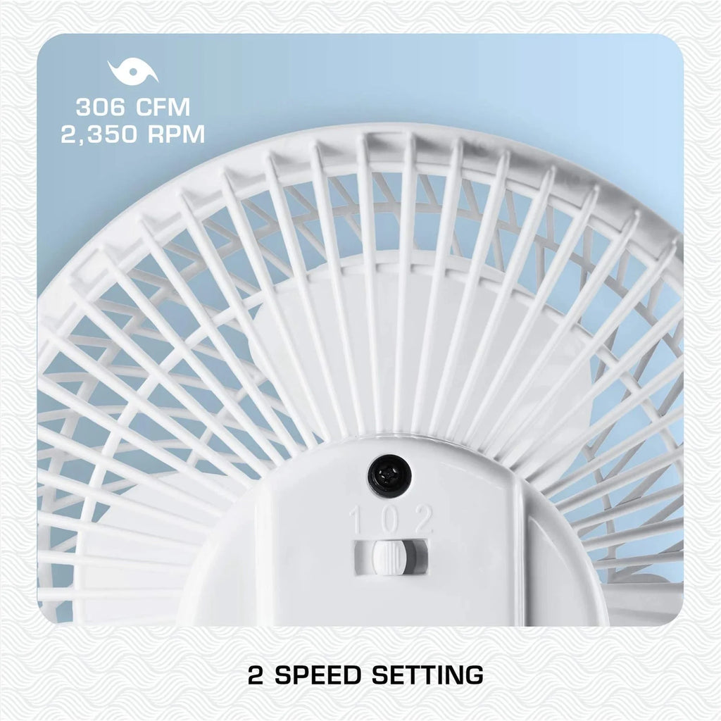 18 Inch Oscillating Wall Mount Fan White J612481