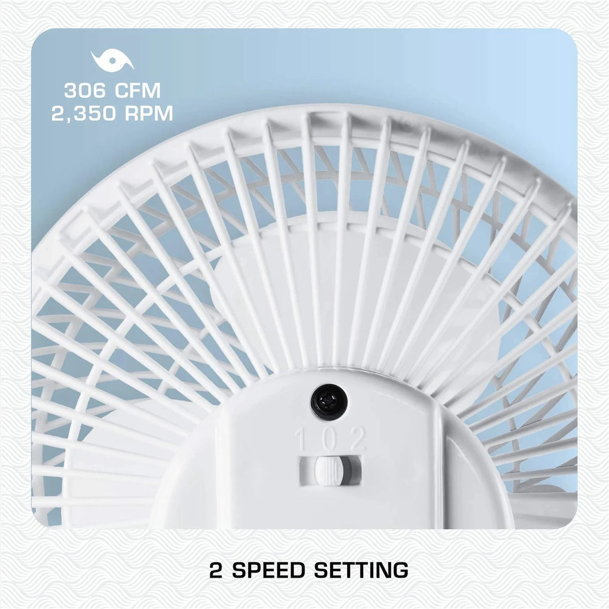 18 Inch Oscillating Wall Mount Fan White J612481