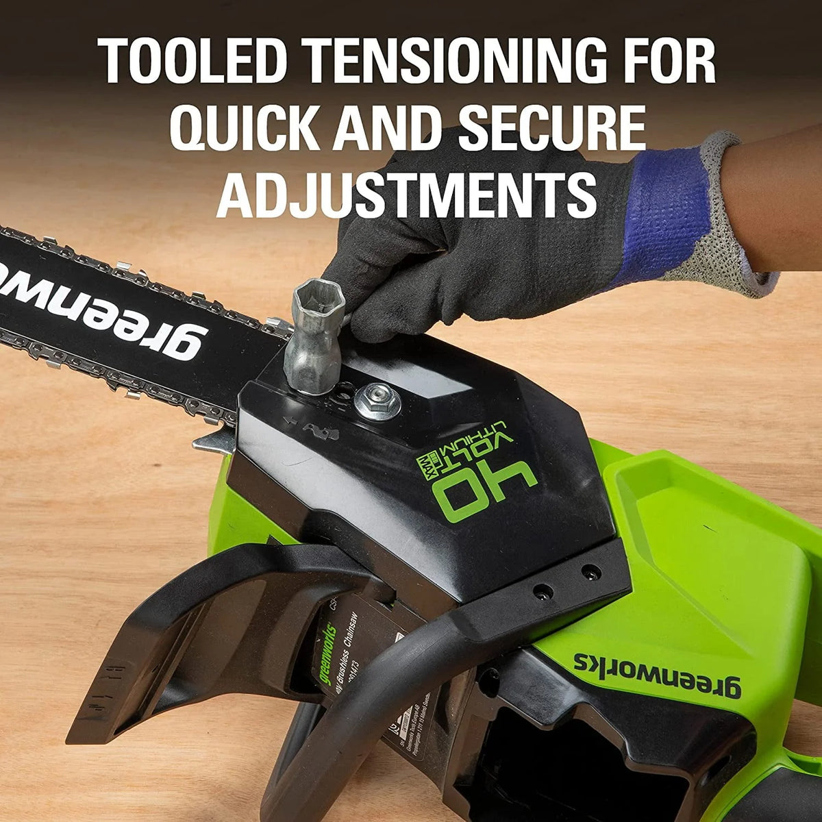 40V 16-inch Brushless Chainsaw with 4 Ah Battery and Charger V9950