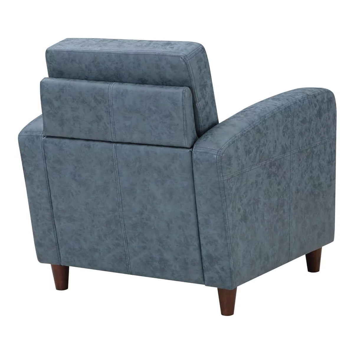 Navy Blue Faux Leather Club Chair P73481