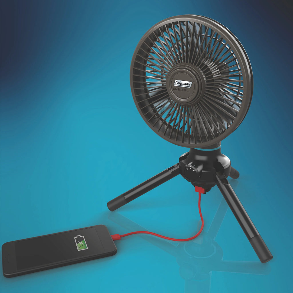 Portable Fan & Rechargeable Battery, Black R962