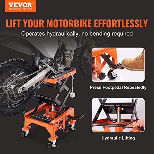 350 lbs Hydraulic Motorcycle Lift Table with Wide Deck R356552