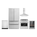 36 Dual Fuel Range, Wall Mount Range Hood, Dishwasher, Refrigerator with Ice Maker and Wine Cooler Y549