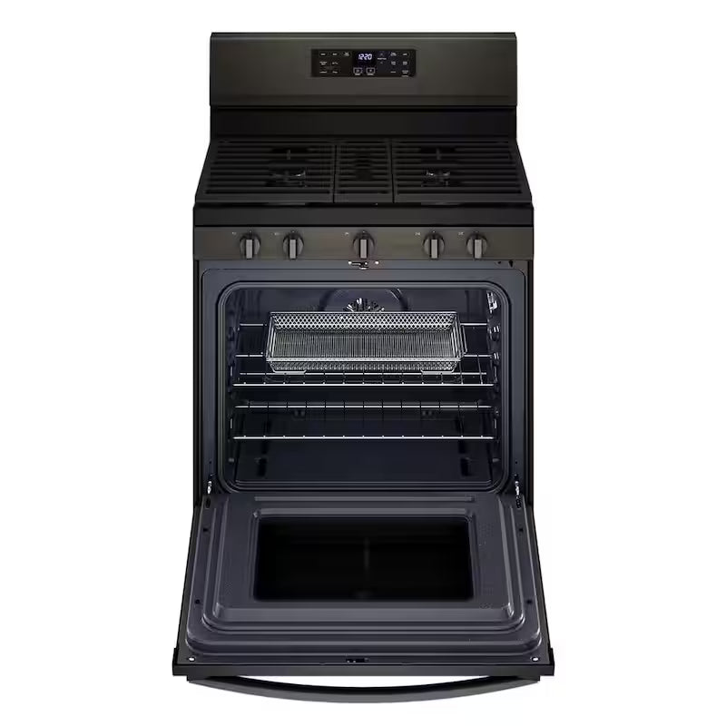 5 cu. ft. Gas Range with Air Fry Oven in Black Stainless E4683