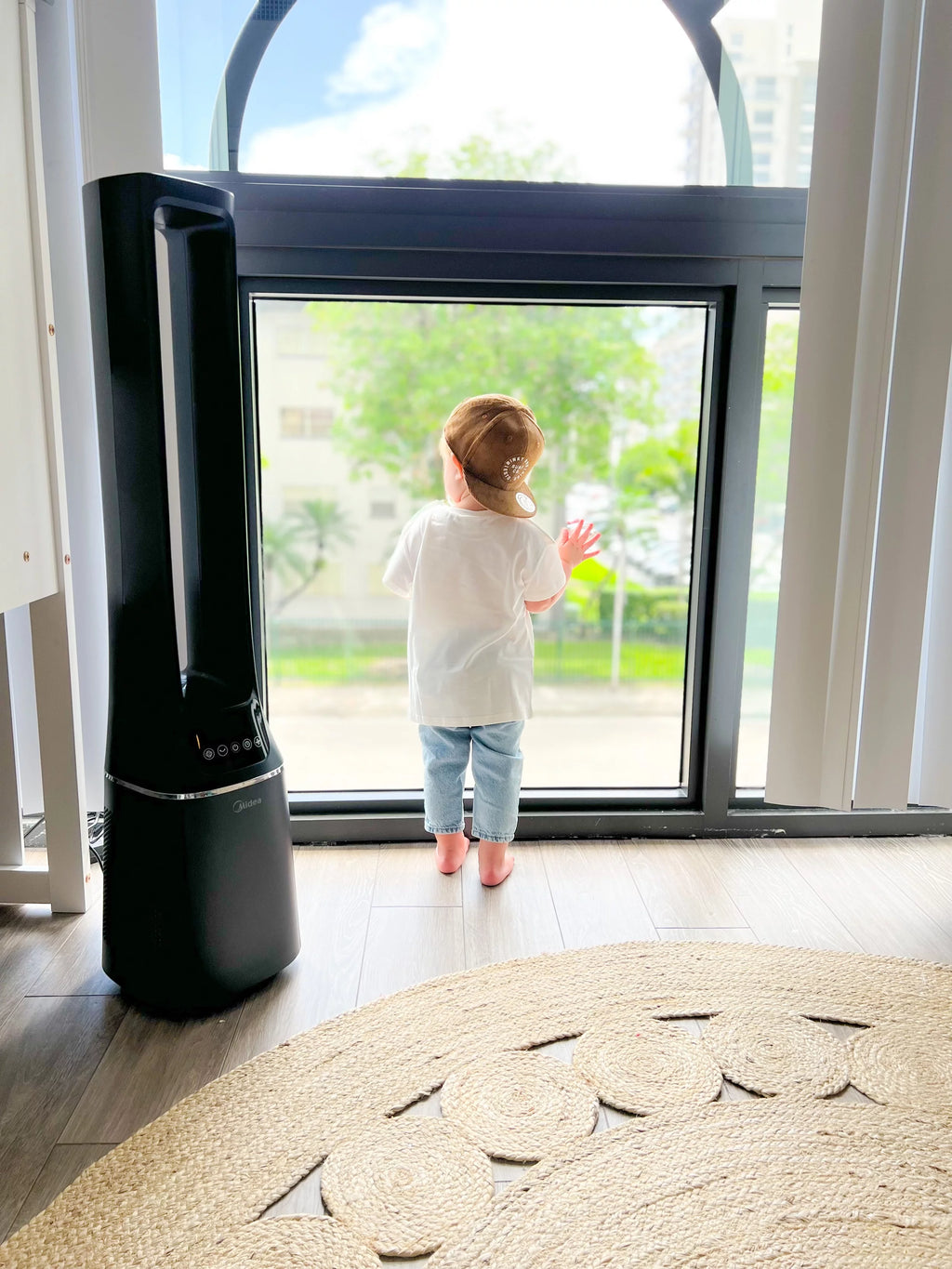 41 Tall 10-Speed Bladeless Tower Fan & HEPA Air Purifier with Remote Control U803180