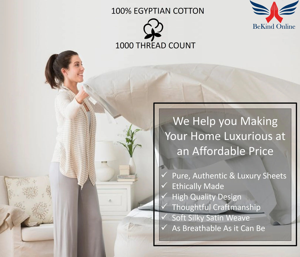 100% Egyptian Cotton 6 Pc Full-XL Sheet Set S261838