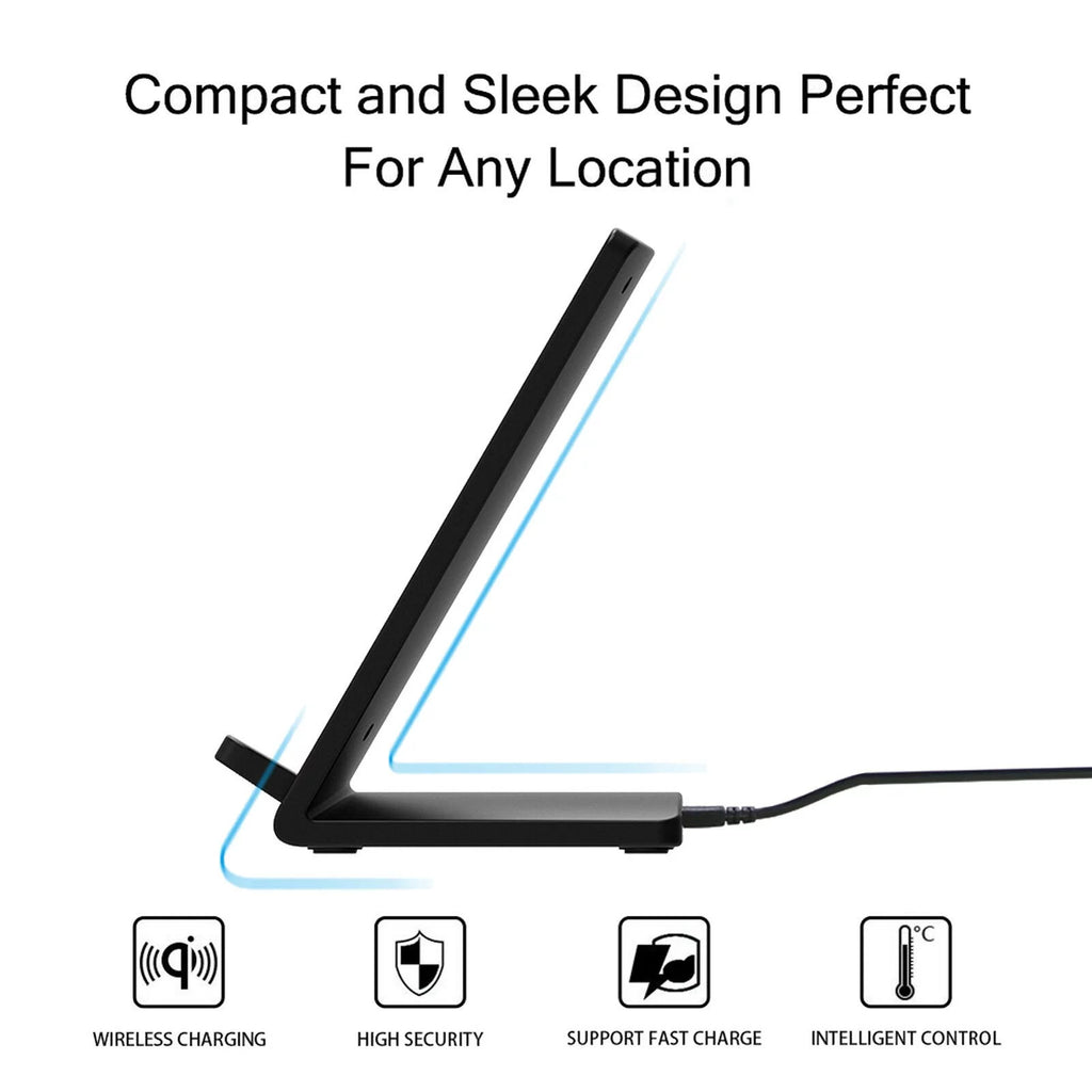 10W Fast Wireless Charger Stand Detachable 2-Coils Charging Pad L663255