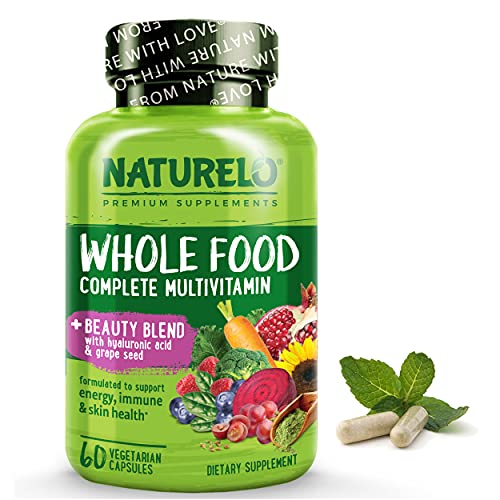 Whole Food Multivitamin with Biotin, Vitamin C, and Glutathione - 60 Vegan Capsules Y53592